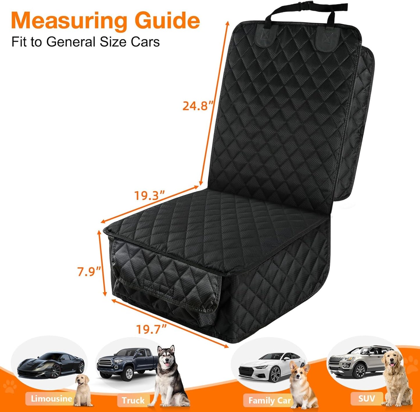Waterproof Front Seat Car Cover, Full Protection Dog Car