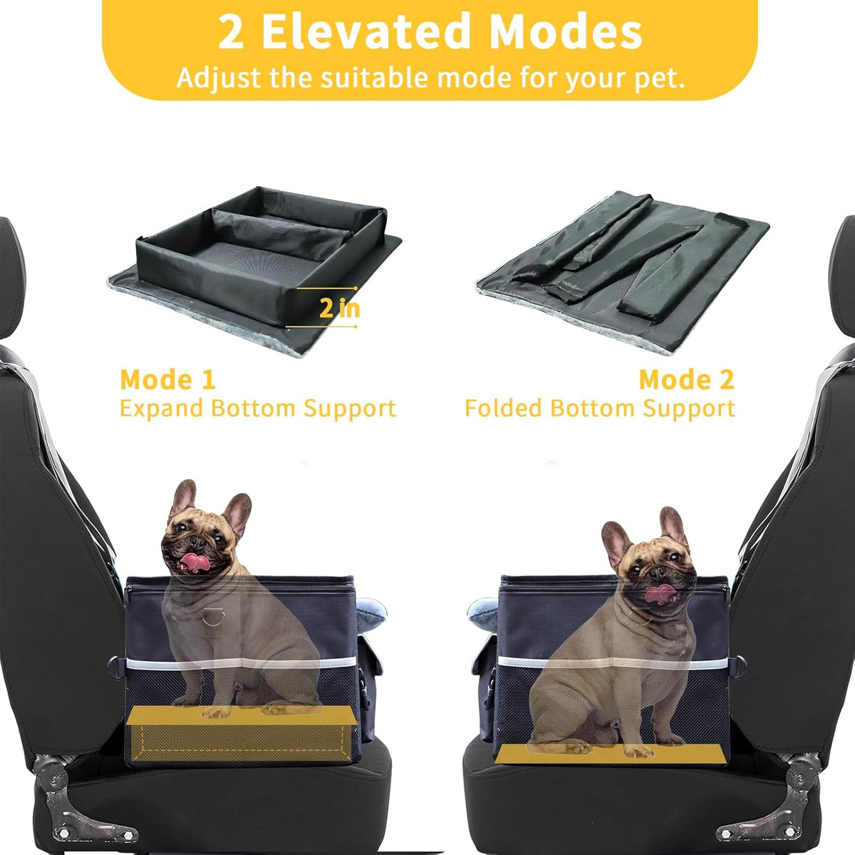 Foldable Dog Car Seat for Small Dogs,Potable Puppy Booster