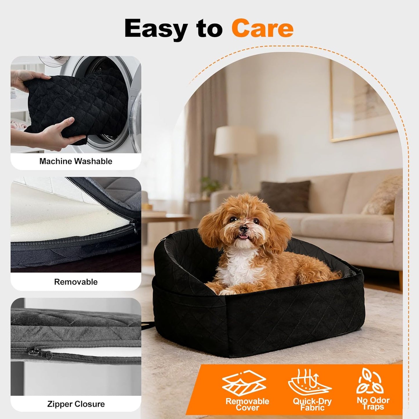 Small Dog Car Seat , Versatile Travel Bed Booster for Front