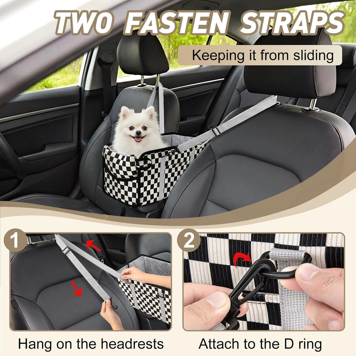 Portable Dog Car Seat for Small Dogs - Pet Booster Seat
