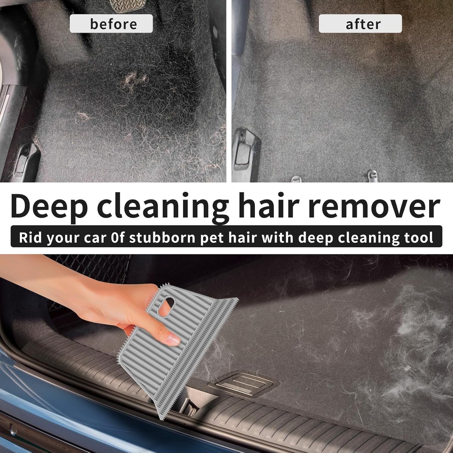 Carpet Rake for Pet Hair Removal ,Dog Cat Fur Remover