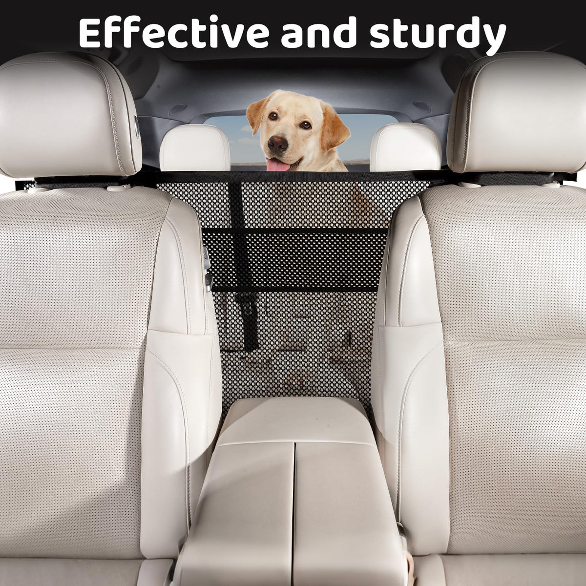 Dog Car Barrier,Dog Car Net Barrier with Mesh Organize,Pet
