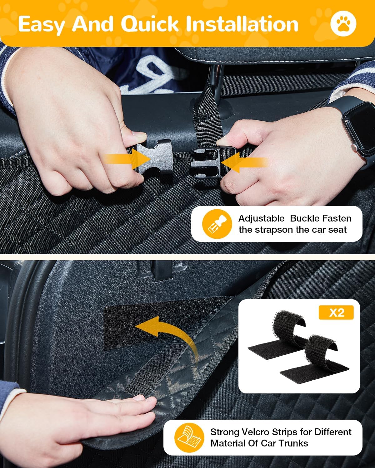 SUV Cargo Liner for Dogs, Waterproof Dog Trunk Mat