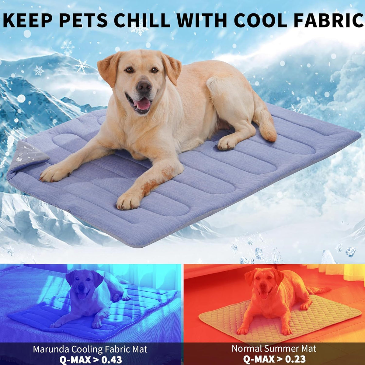 Dog Cooling Mat, No Need to Freeze Or Refrigerate This Cool