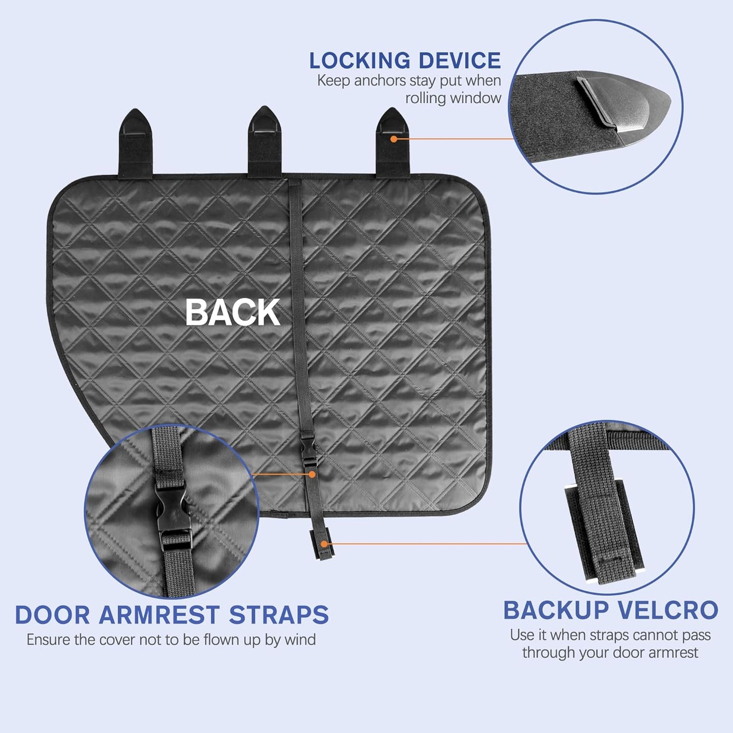 Dog Car Door Protector 2-Pack, Protects Doors from Dog