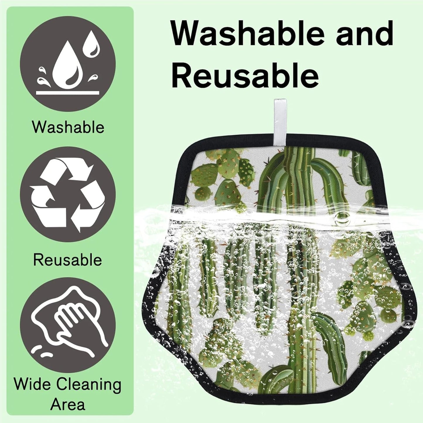 Cactus Plants 2Pcs Electrostatic Reusable Pet Hair Removal