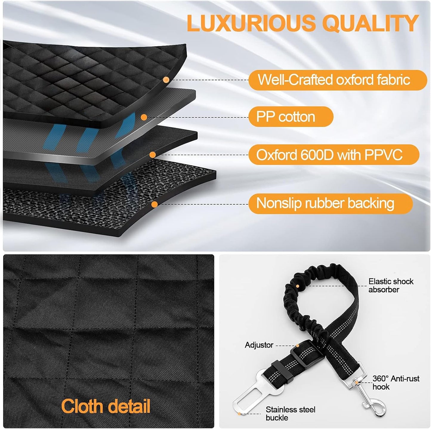 Dog Car Seat Cover for Audi Q7 Q3 Q5 Q8 SQ5 SUV, Dog Car