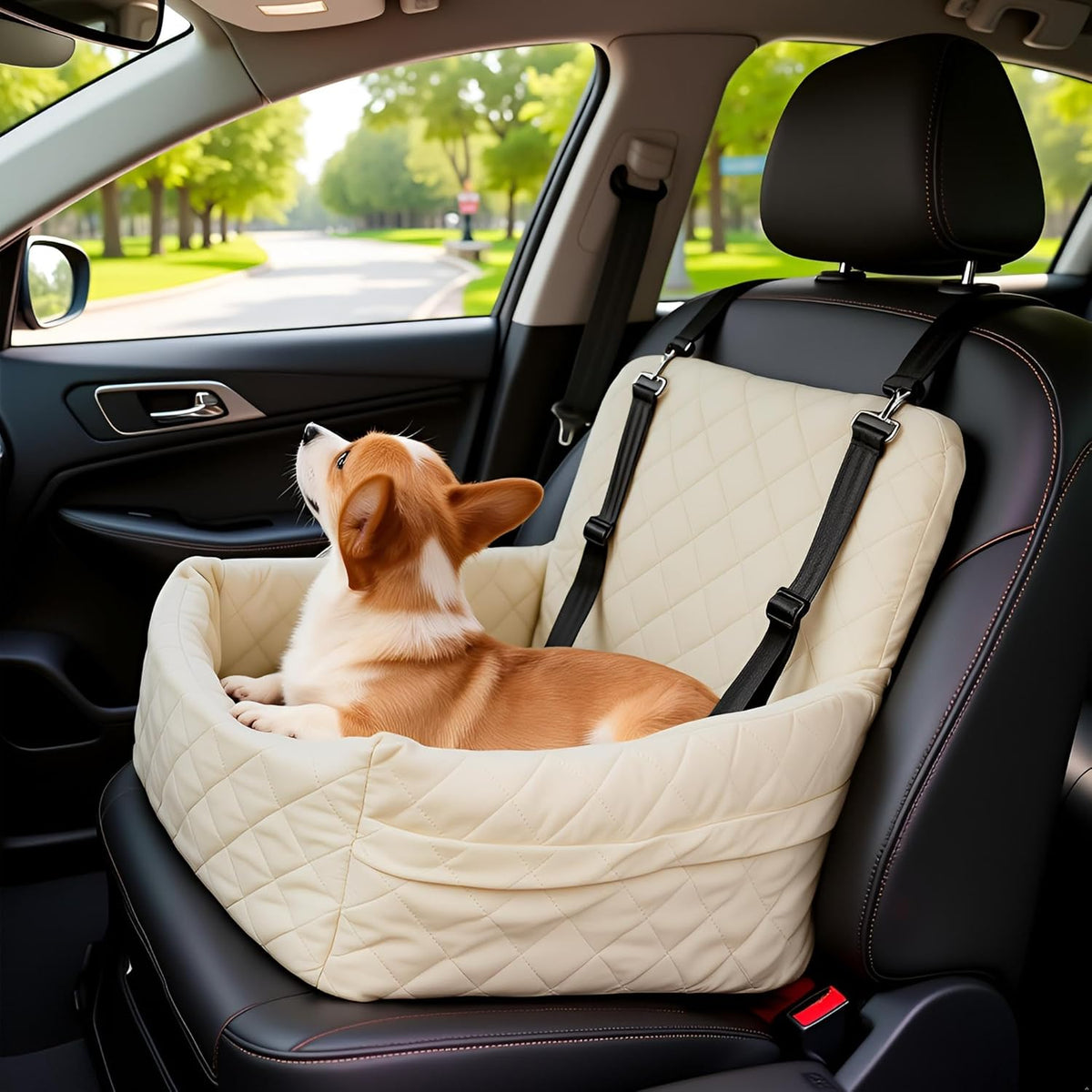 Dog Car Seats for Small Dogs, Memory Foam Dog Car Seat