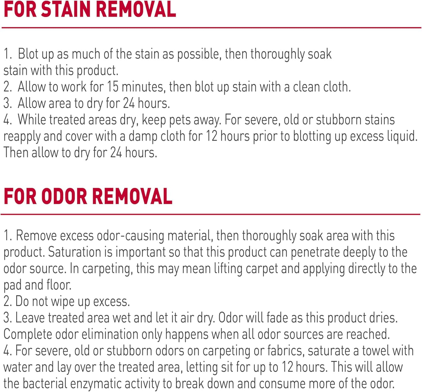 Stain and Odor Remover, Spot Stain and Pet Odor Eliminator