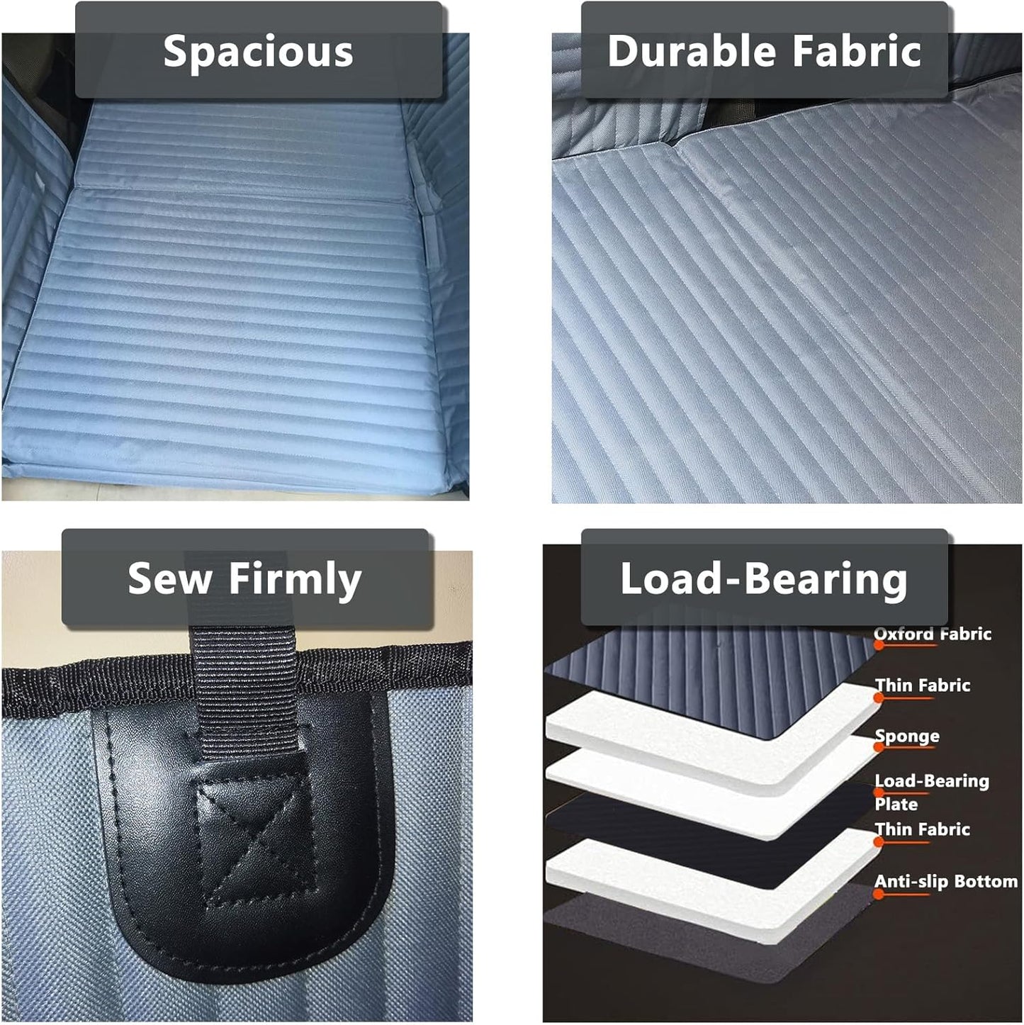 Back Seat Extender for Dogs, Dog Car Seat Cover, Back Seat
