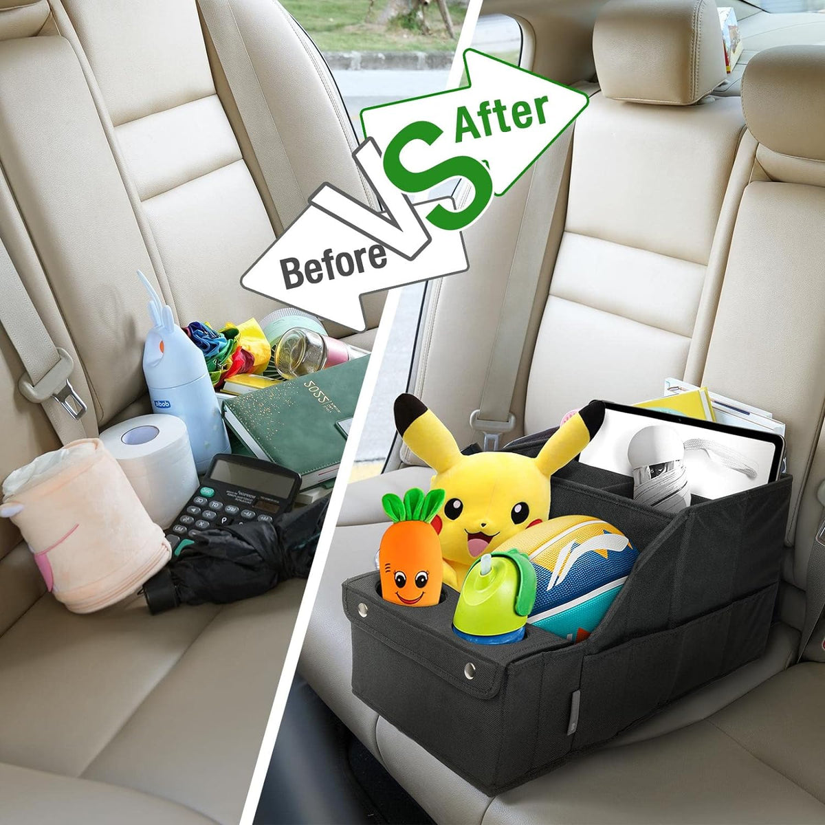 Car Seat Organizer- Backseat Car Organizer with 11 Storages