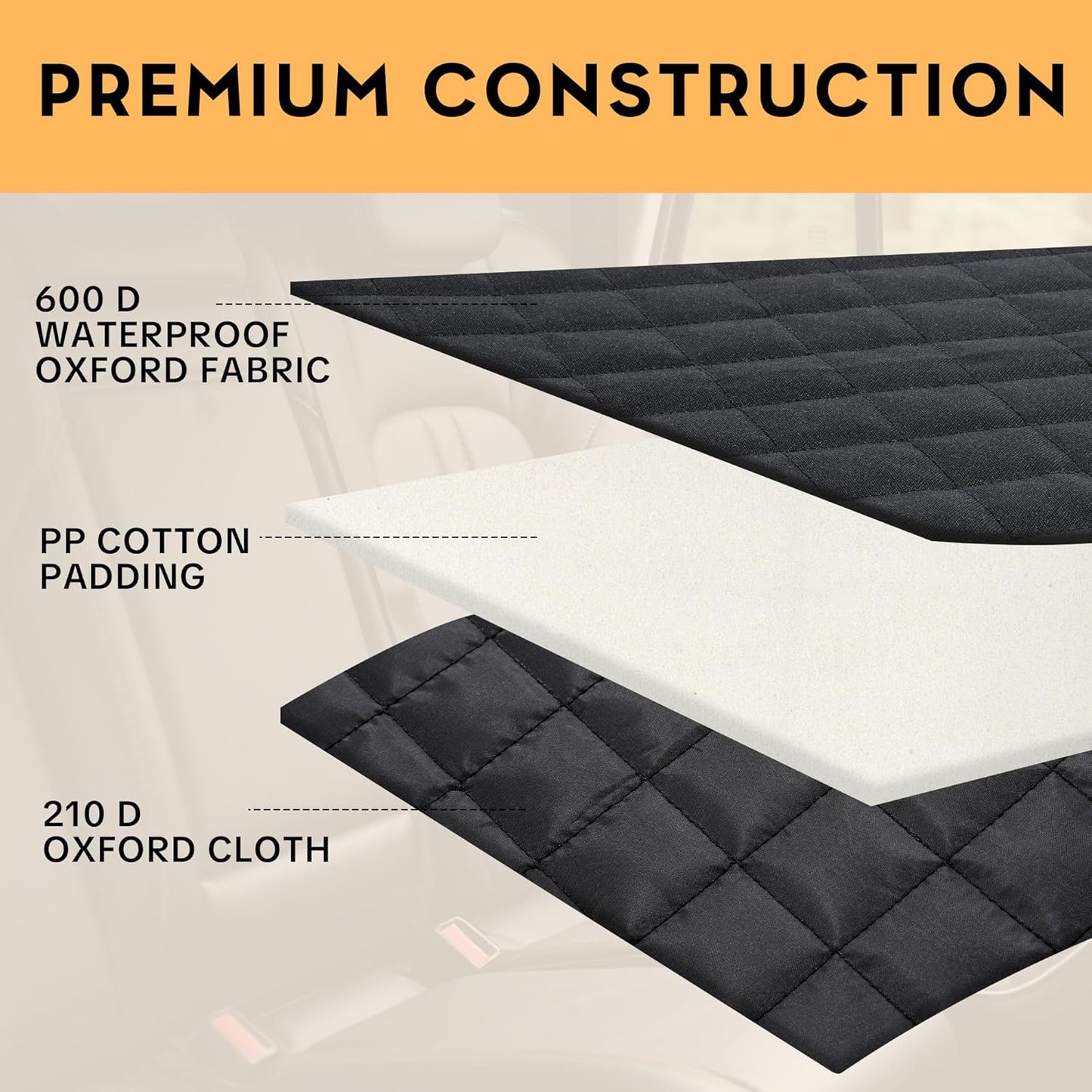 Detachable 2-in-1 Back Seat Extender for Dogs