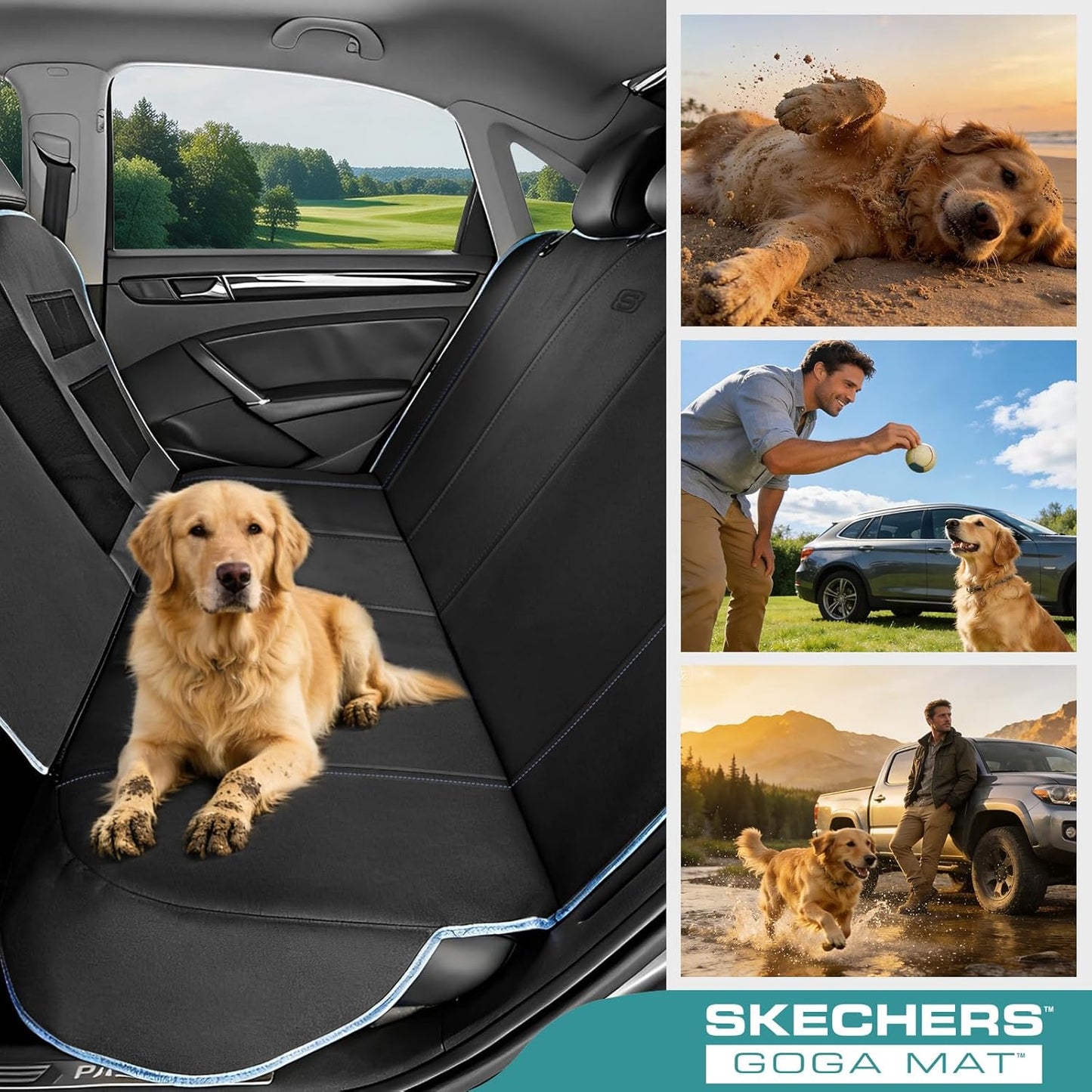 Dog Car Seat Cover GOGA MAT, Seat Extender for Dogs