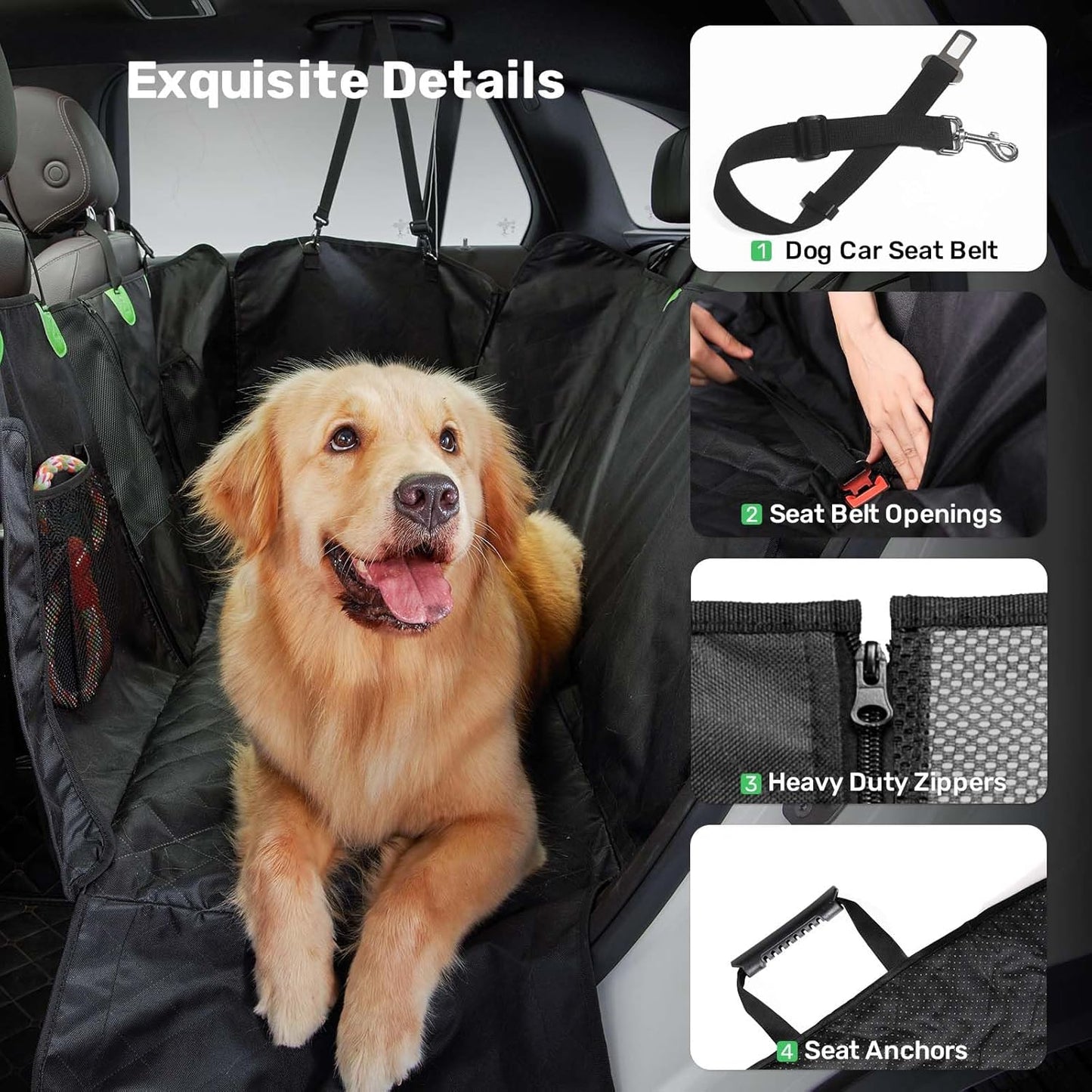 2025 Upgrade Dog Car Seat Cover - Anti-Scratch, Passenger