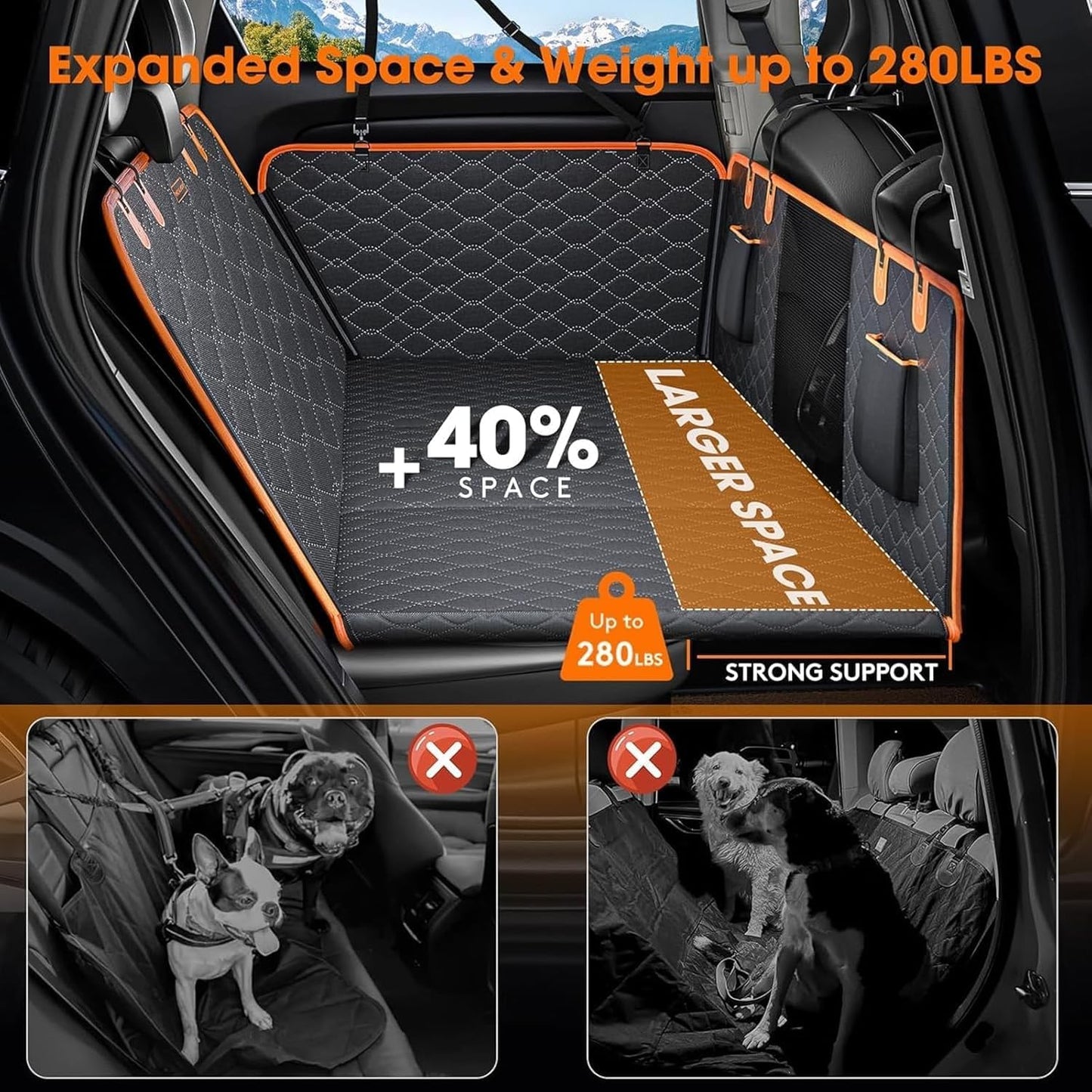 Car Seat Cover for Dogs, fit for Honda HRV Sport 2023-2026