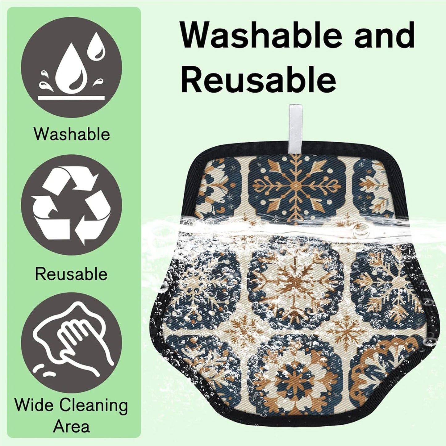 Mandela Floral Retro 2Pcs Electrostatic Reusable Pet Hair