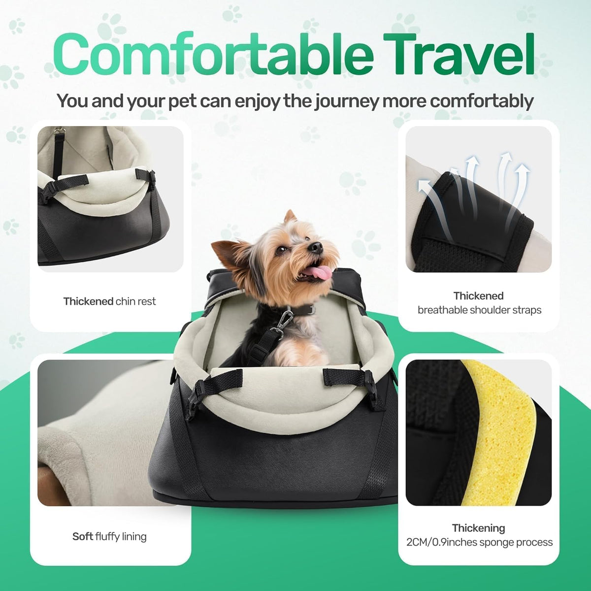 1-7lbs Tiny Dog Car Seat for Teacup Chihuahua Yorkie Luxury