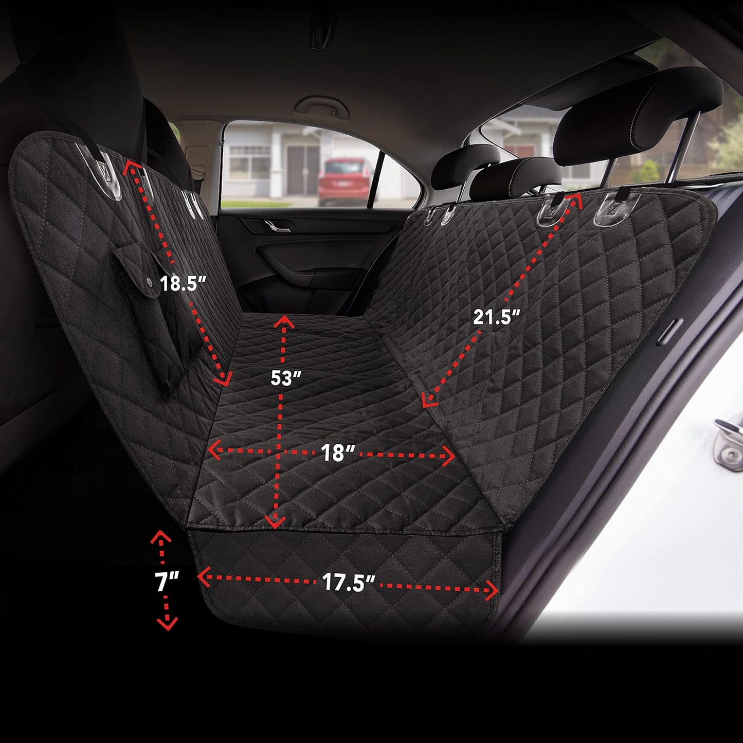 Waterproof Dog Car Seat Cover for Back Seat or Trunk, Car