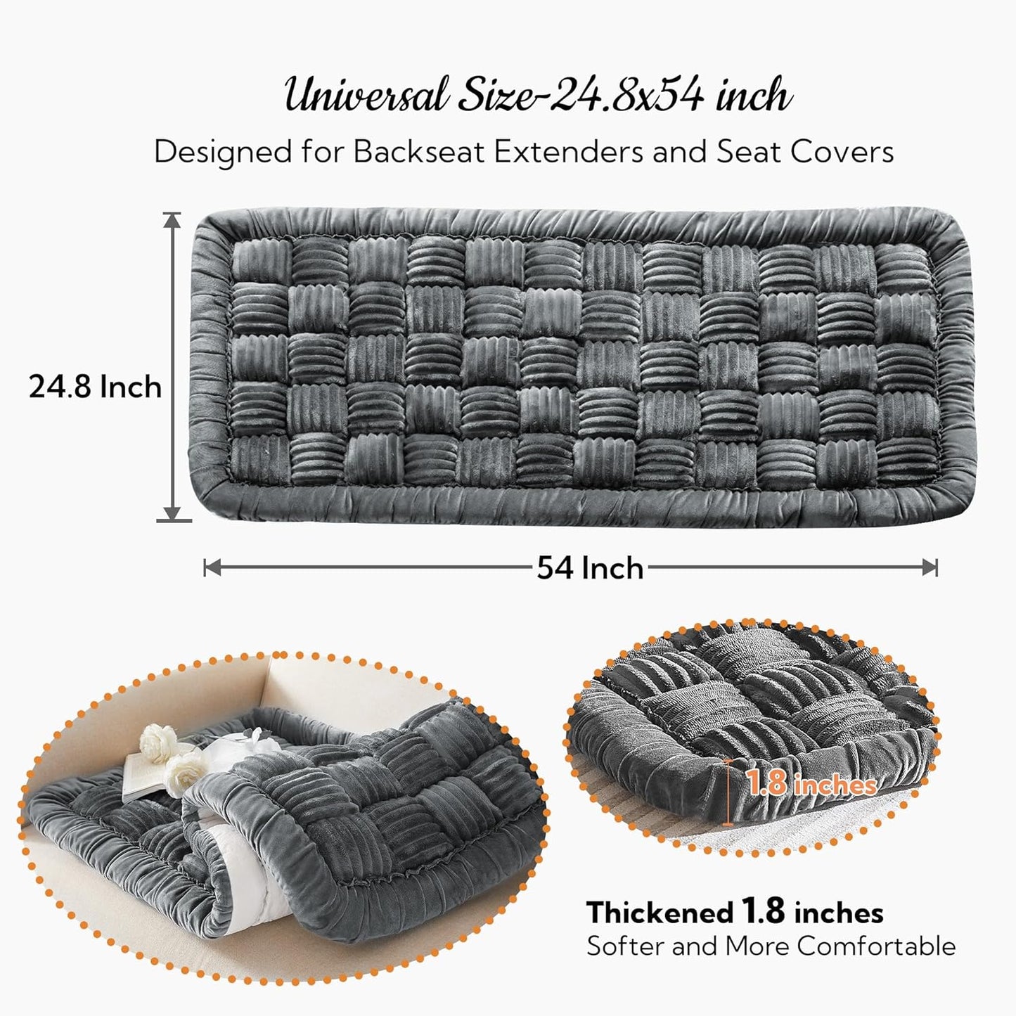 Backseat Pet Bed Mat,Dog Bed for Car,Fuzzy Dog Seat Cover