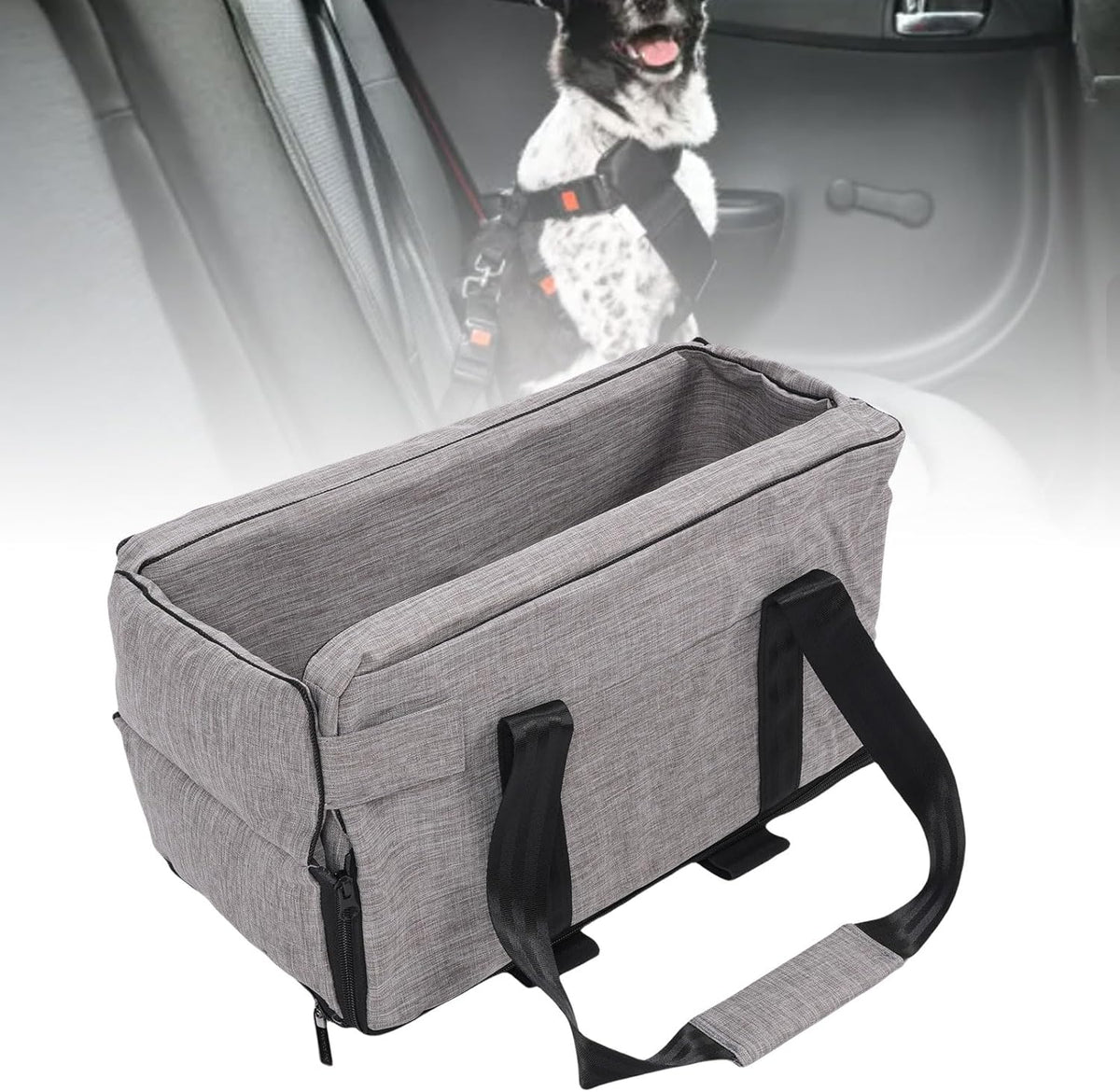 Center Console Dog Car Seat, Portable Booster Seat with