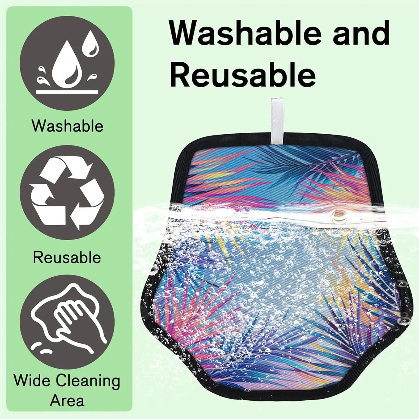 Colourful Palm Leaves 2Pcs Electrostatic Reusable Pet Hair