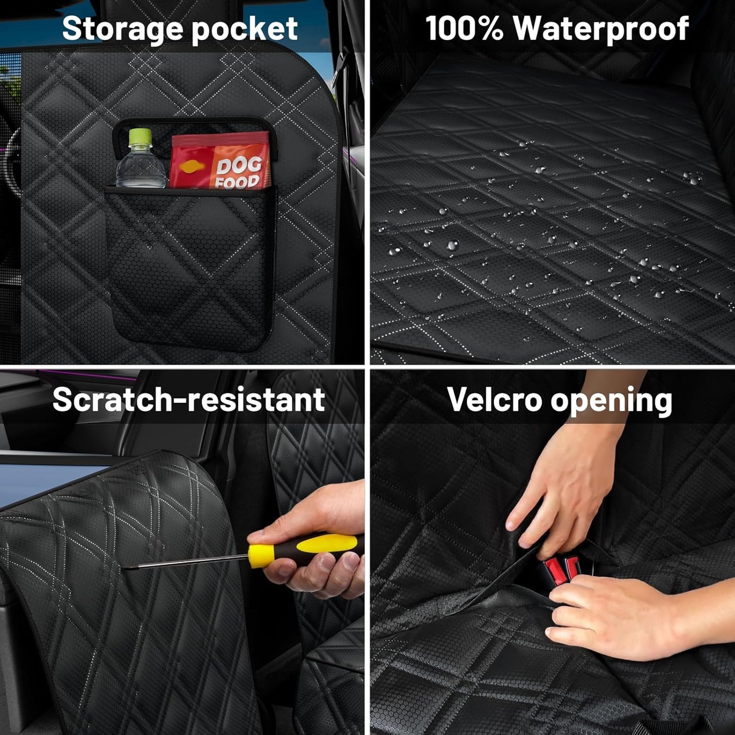Dog Car Seat Cover For Back Seat Compatible With Tesla