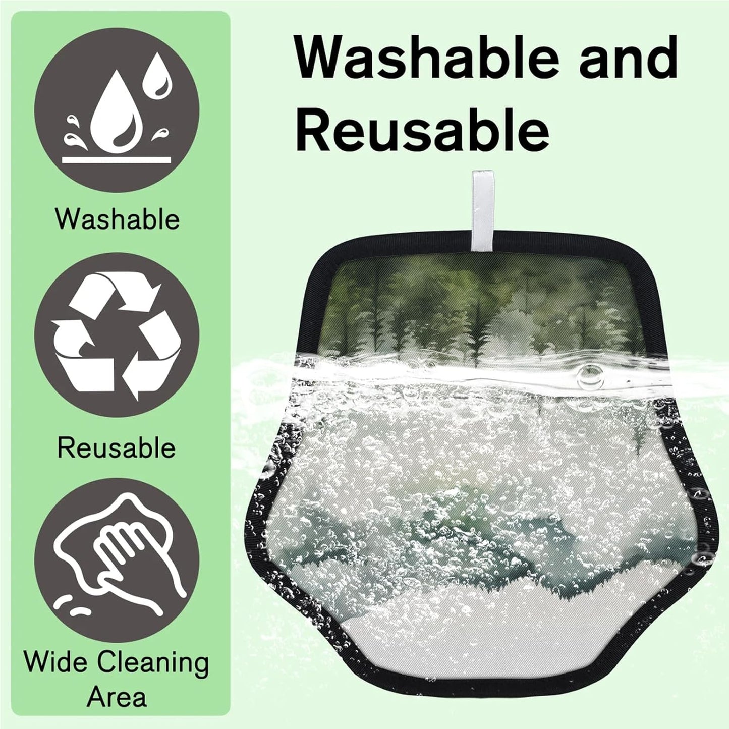 Foggy Mountains Landscape 2Pcs Electrostatic Reusable Pet