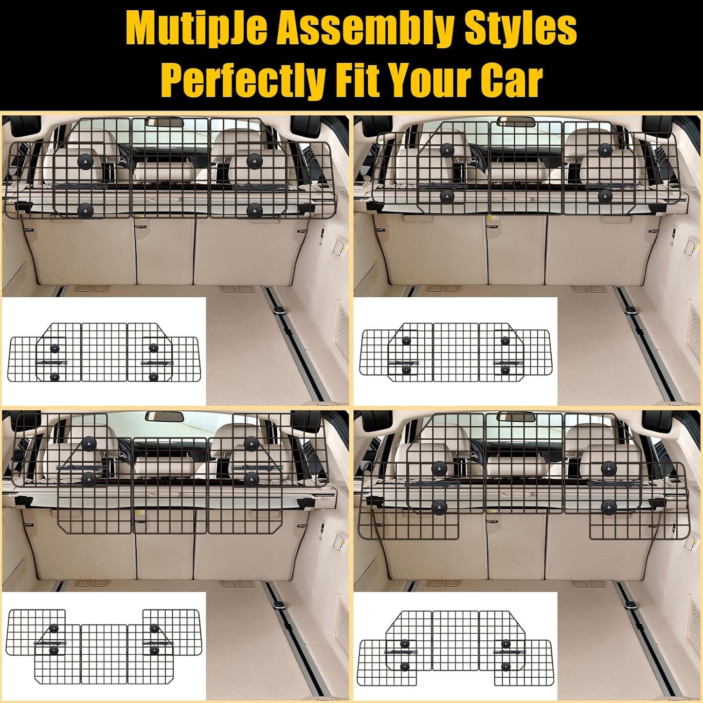 Dog Car Barriers for SUVs, Vehicles, Cars, Trucks, Upgraded
