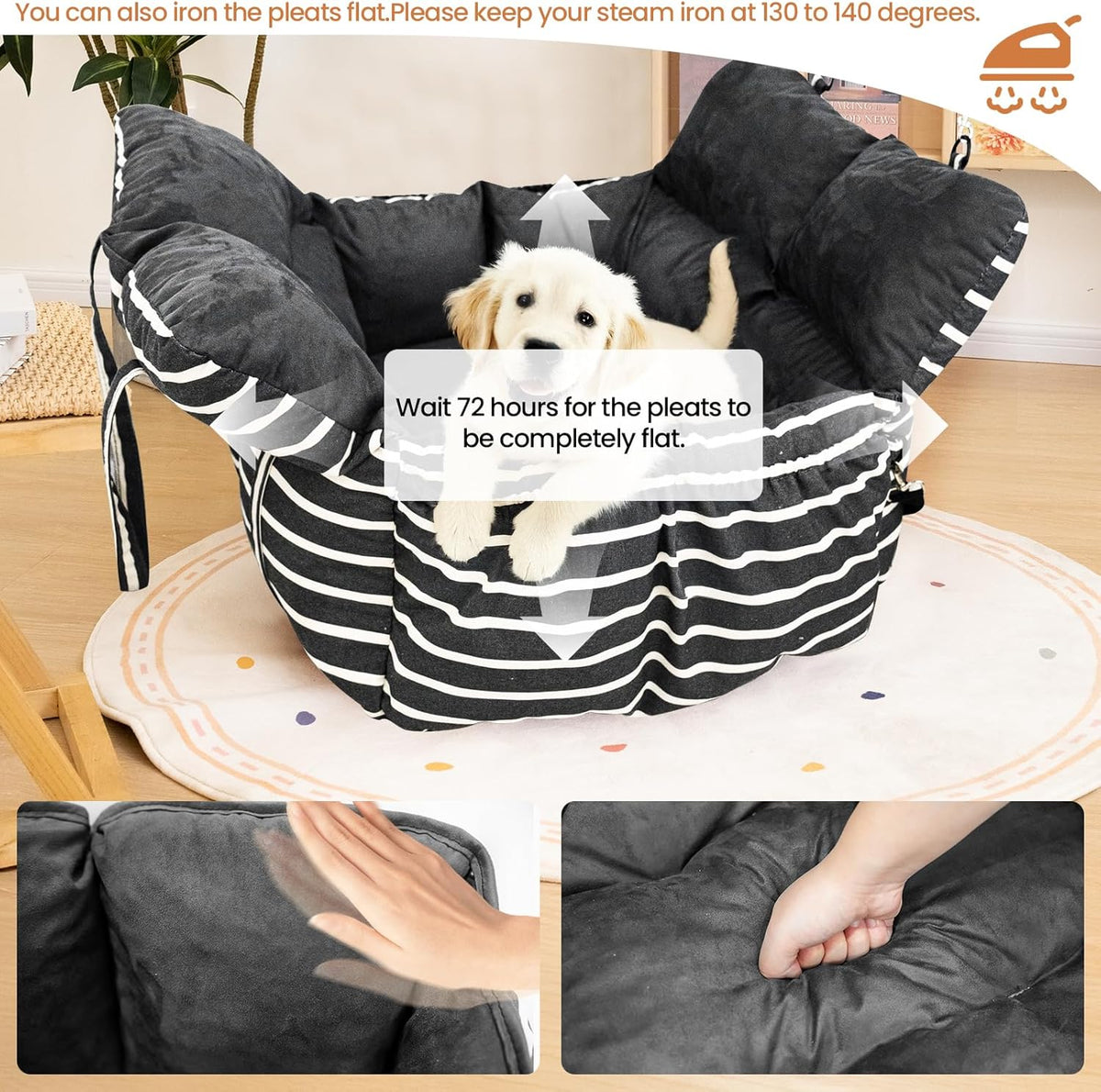 Small Dog Car Seats Washable Dog Booster Seat for Car