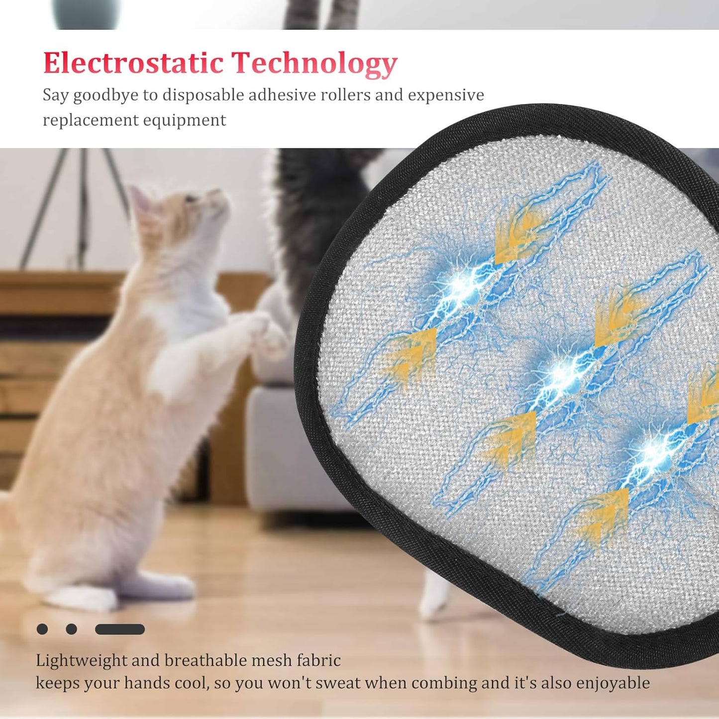 2PCS Pet Hair Removal Glove - Electrostatic Mitt Reusable
