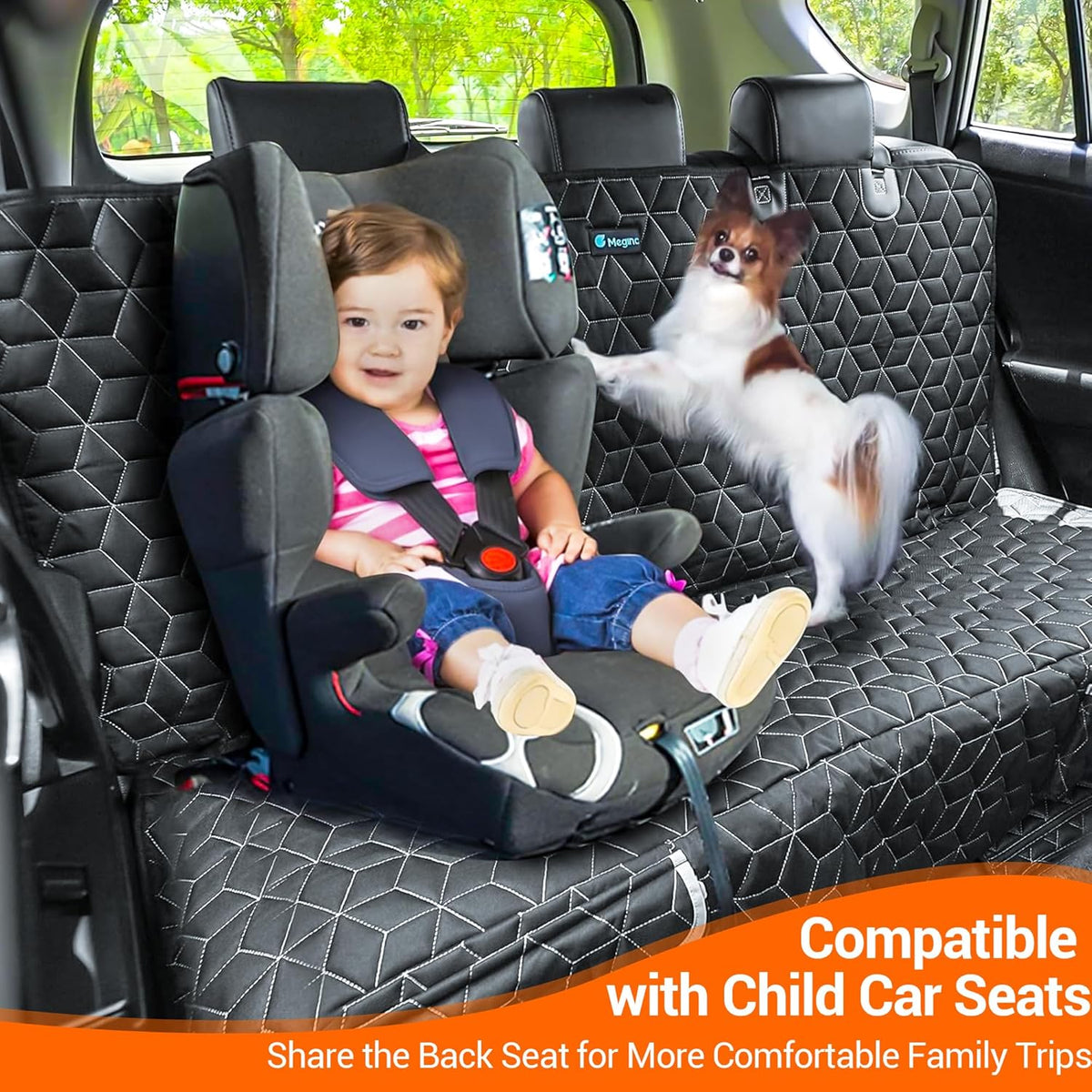 Back Seat Dog Car Seat Cover, Waterproof Car Seat Protector