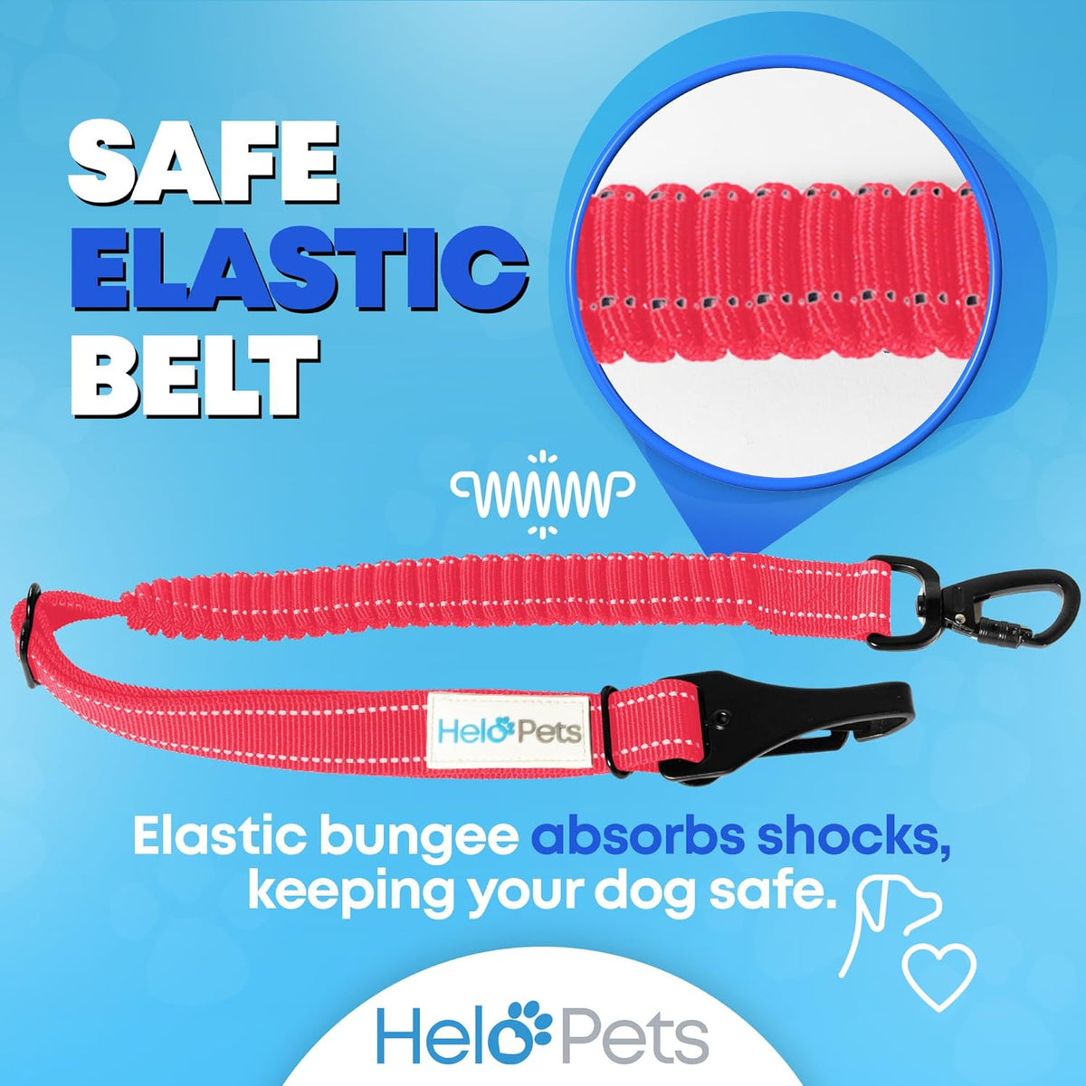 Dog Seat Belt for Car 3-in-1 Adjustable Safety Seatbelt for