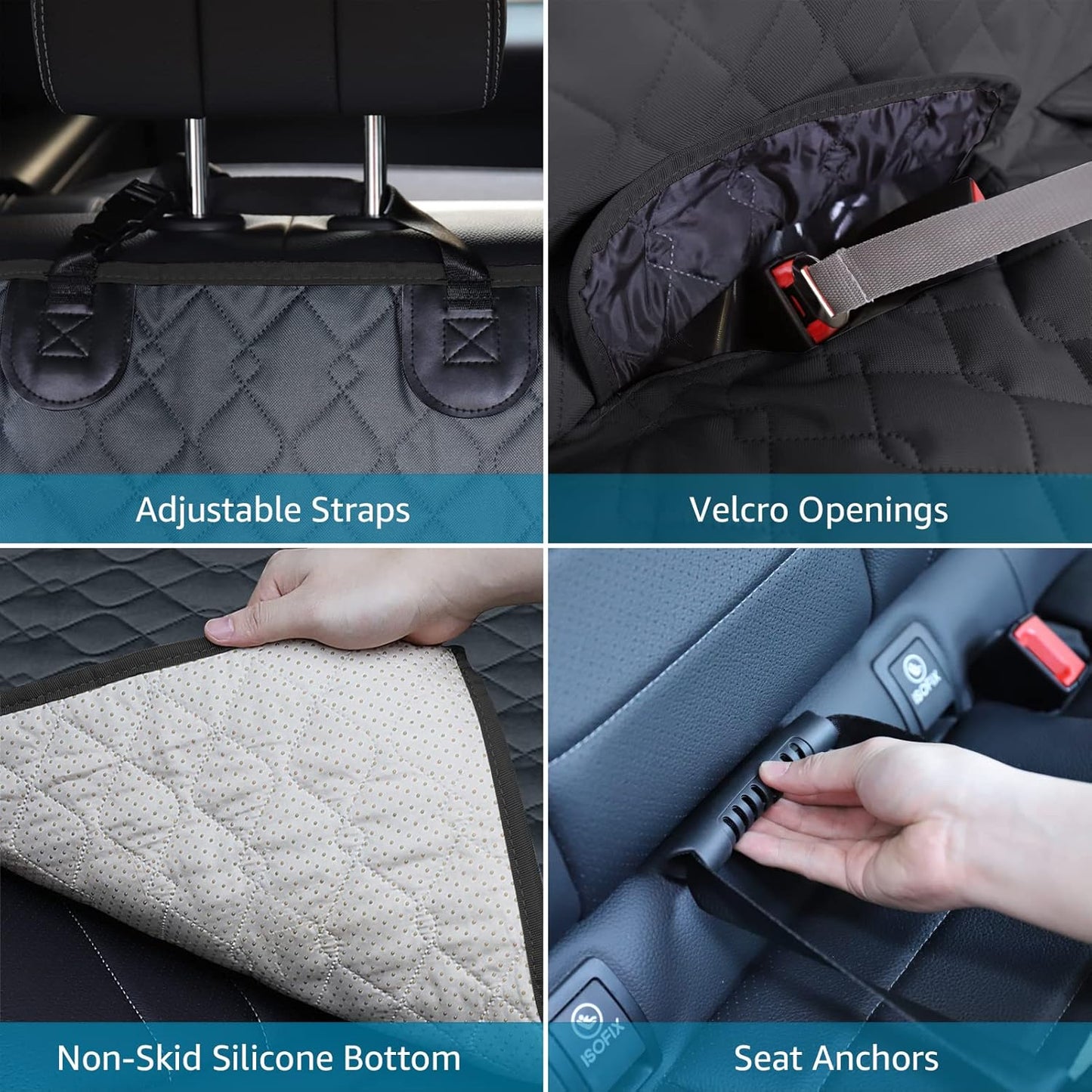 Back Seat Cover for Kids in Car | Car Seat Protector for