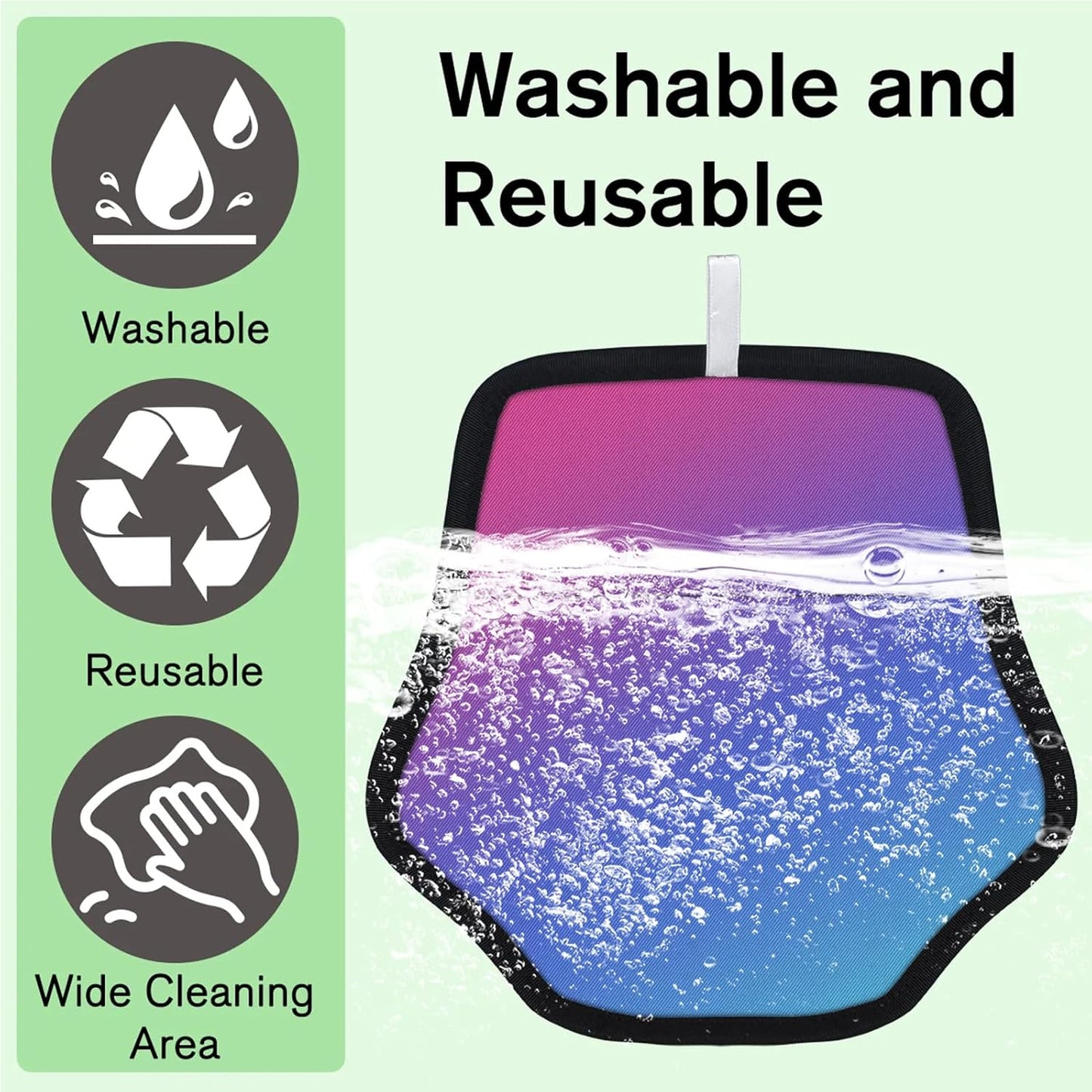 Blue Pink 2Pcs Electrostatic Reusable Pet Hair Removal