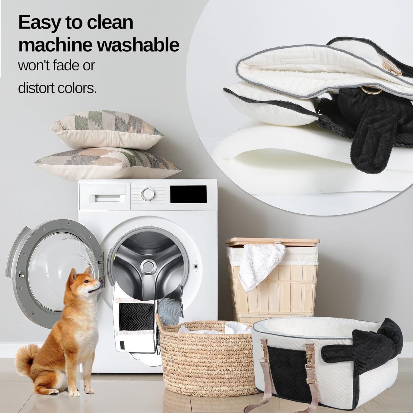 Dog Car Seat for Small Dogs Adjustable Portable Center