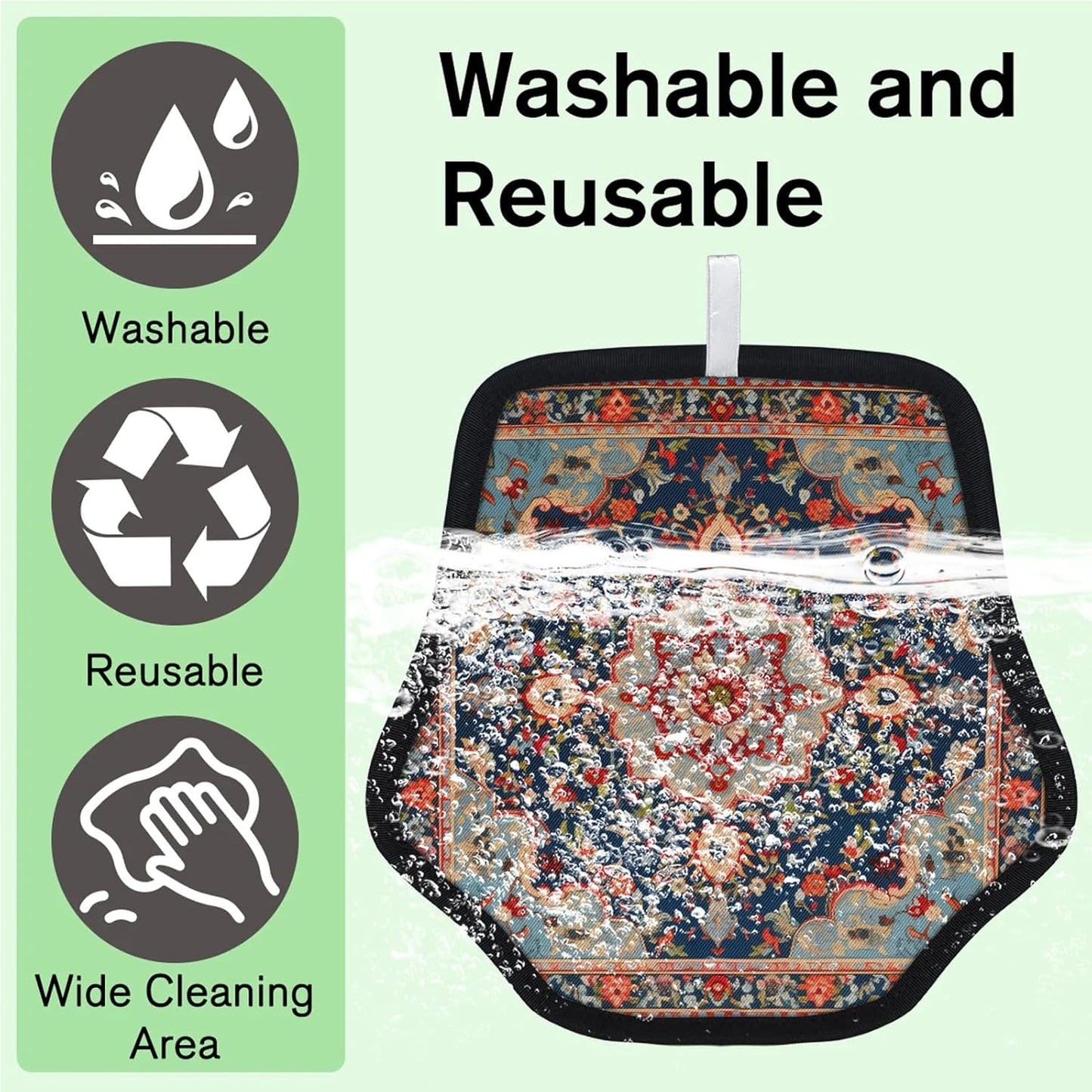 Geometric Vintage Pattern 2Pcs Electrostatic Reusable Pet