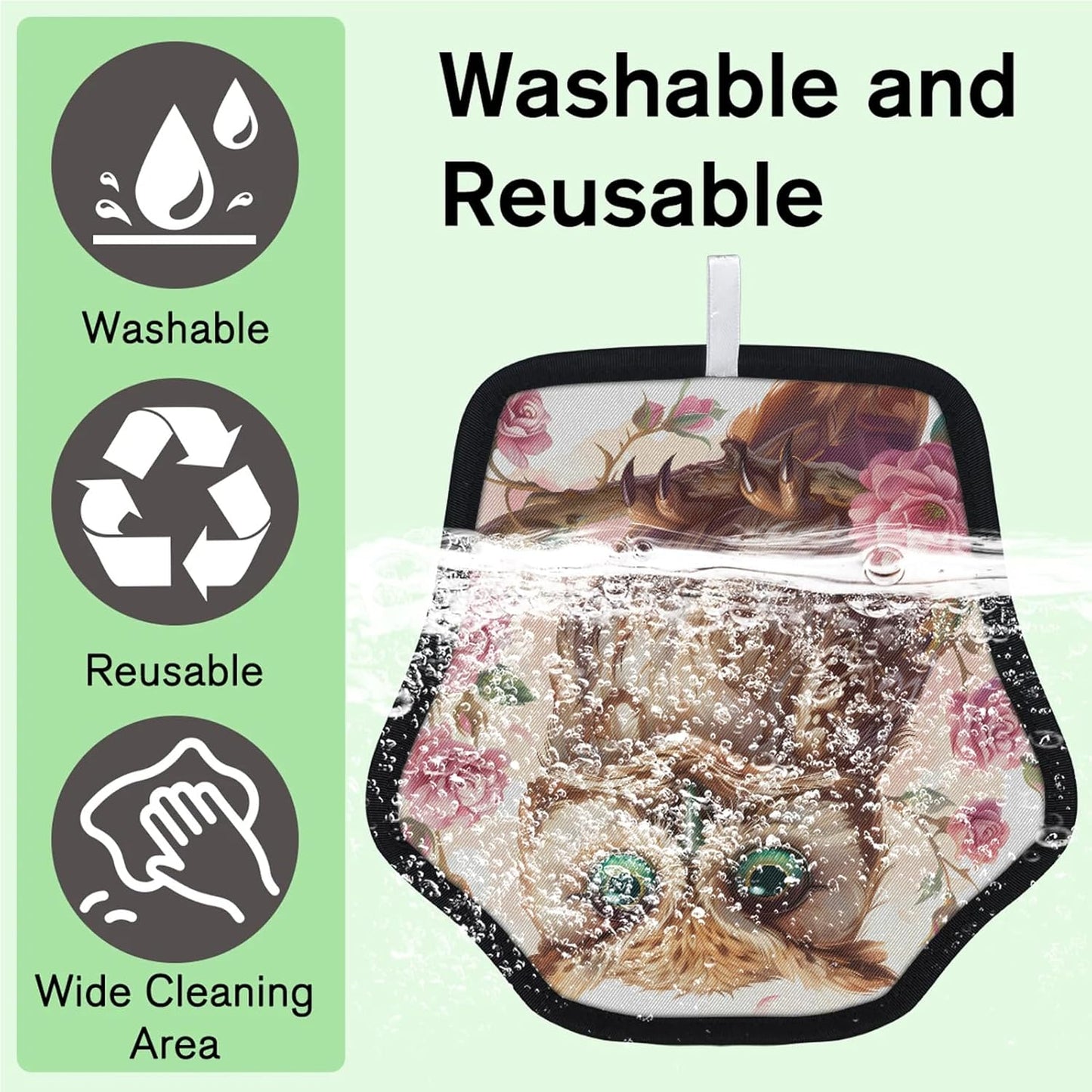 Pet Hair Removal Glove for Dogs Cats Reusable Washable Set