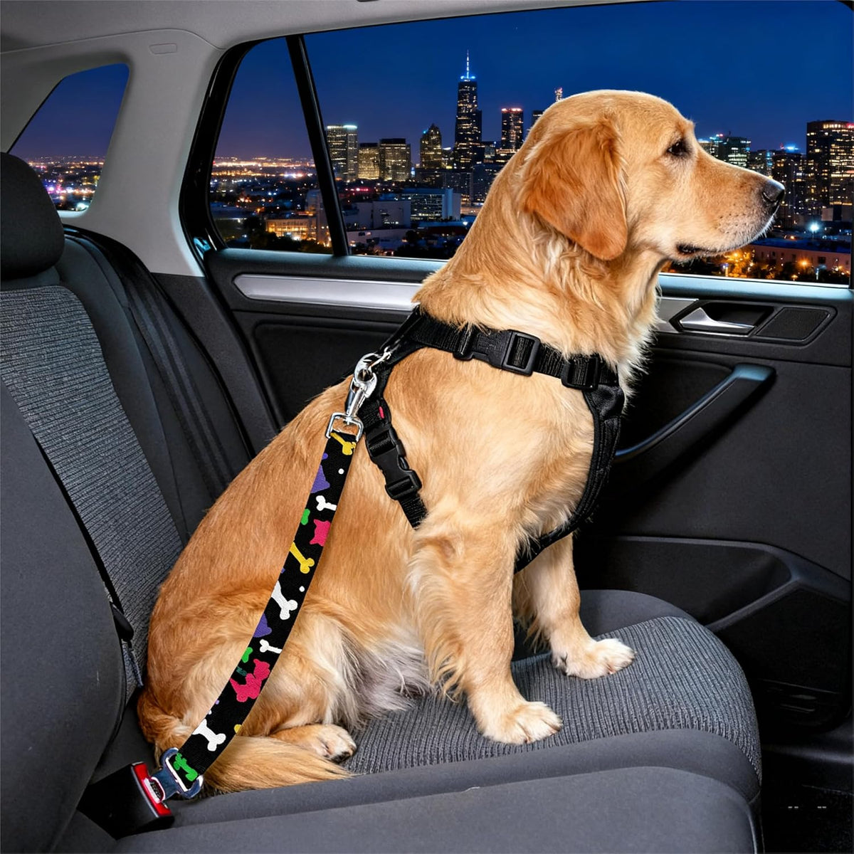 Cute Design 2-Pack Set Adjustable Pet Cat Dog Car Seat