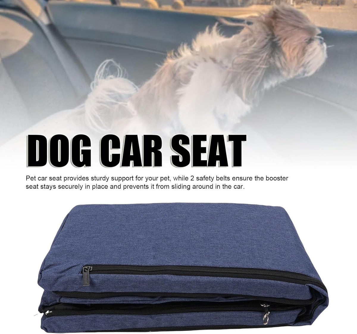 Pet Car Seat Booster for Small Dogs and Cats, Detachable