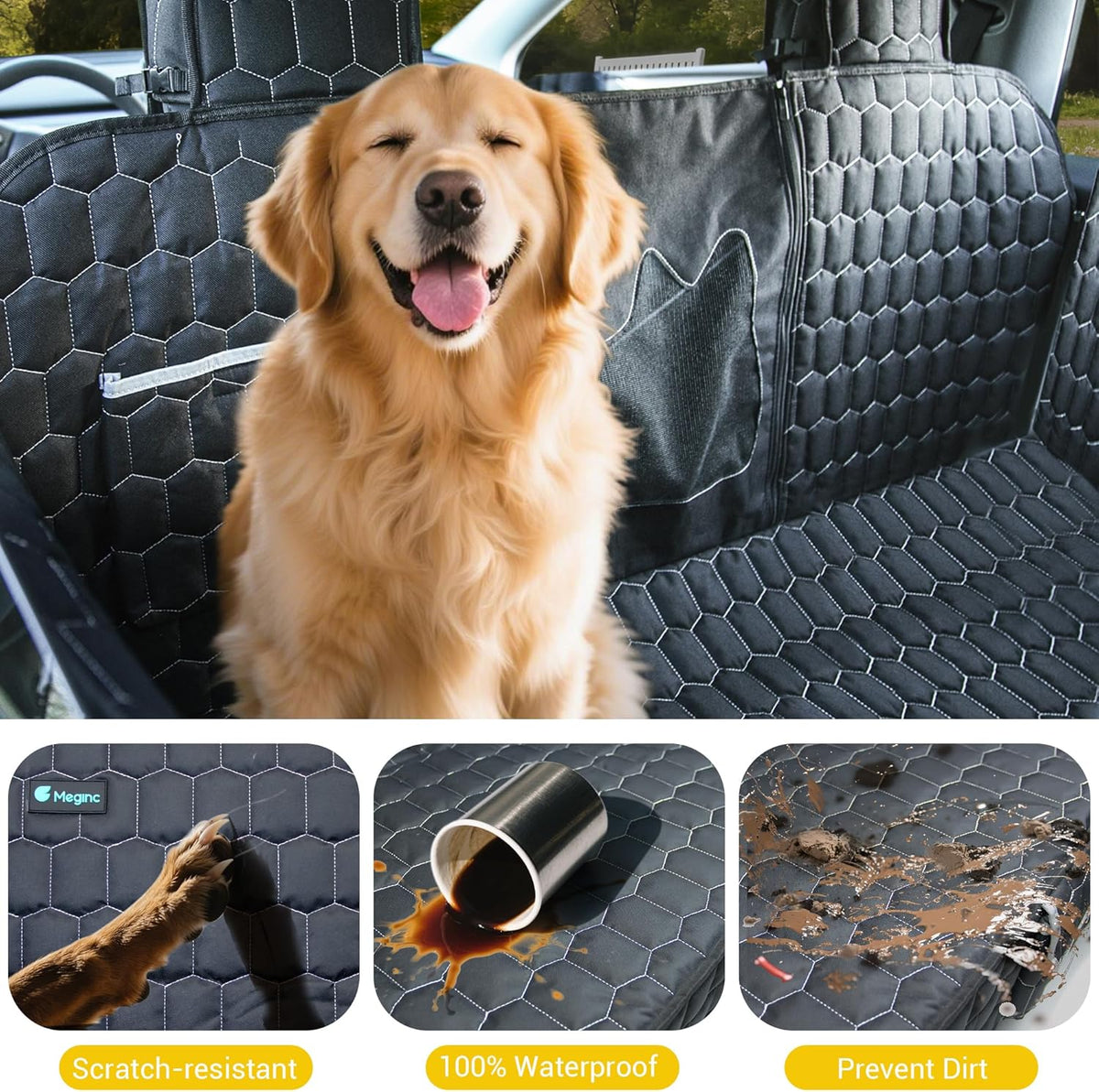 Dog Seat Covers for Tesla Model Y,Dog Hammock for Tesla