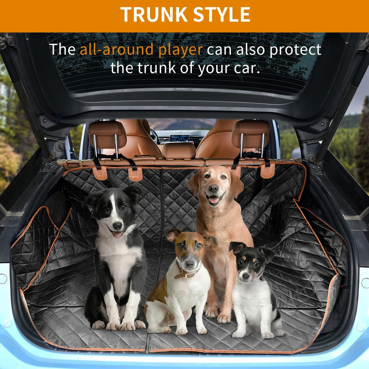 Dog Car Seat Cover for Back Seat,Conversible 2-in-1