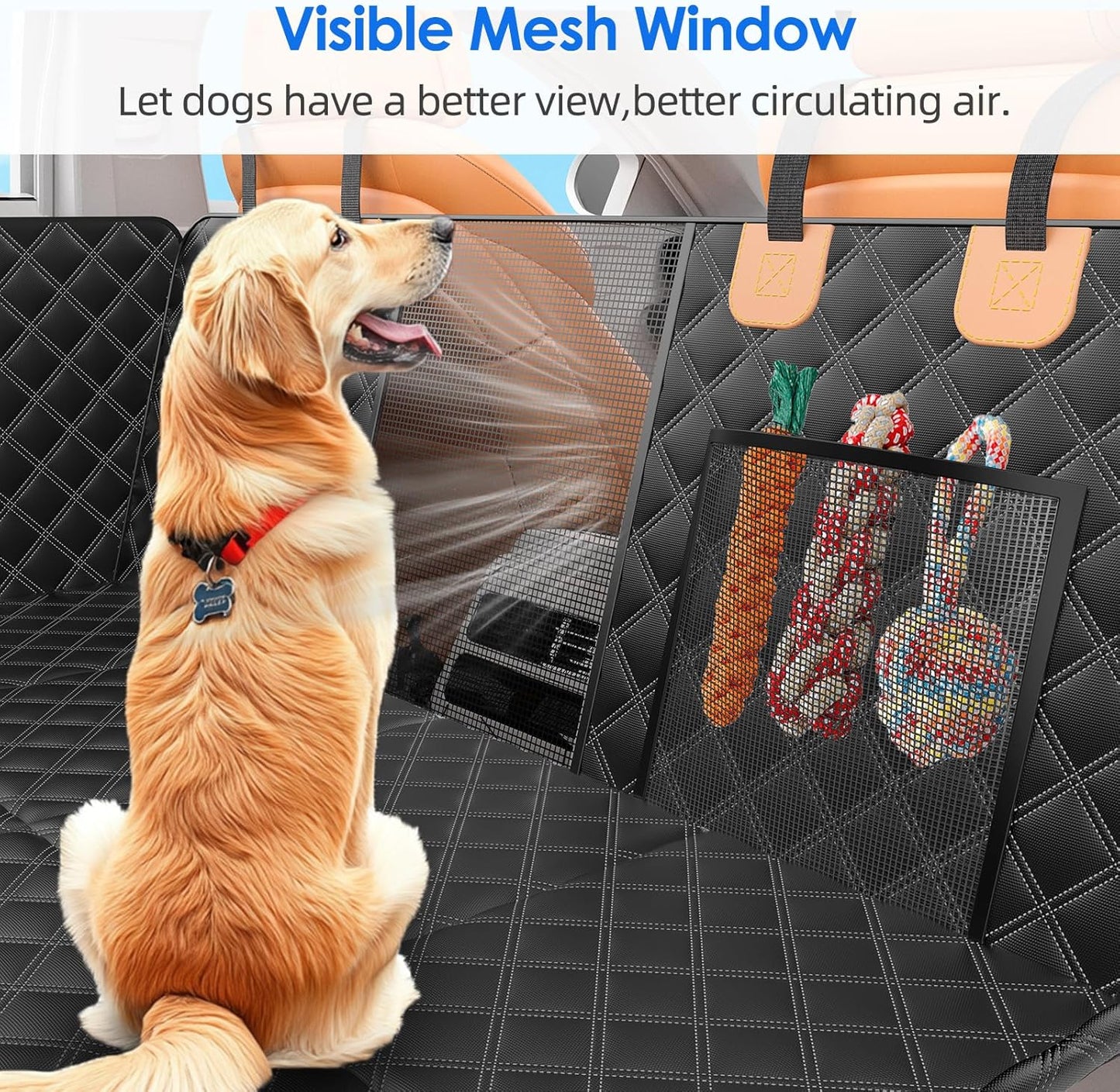 Back Seat Extender for Dogs with Hard Bottom/Large Space