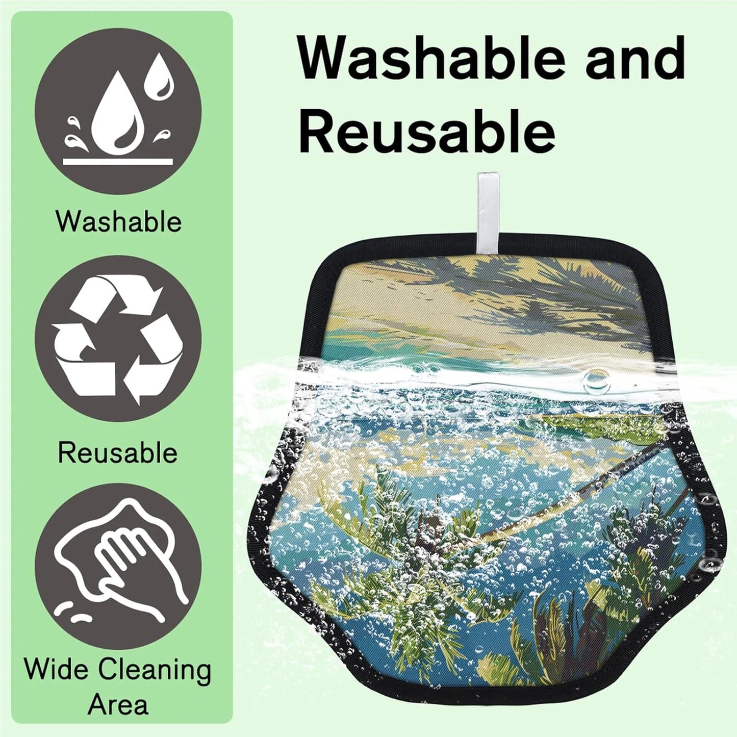 Tropical Palm Trees 2Pcs Electrostatic Reusable Pet Hair