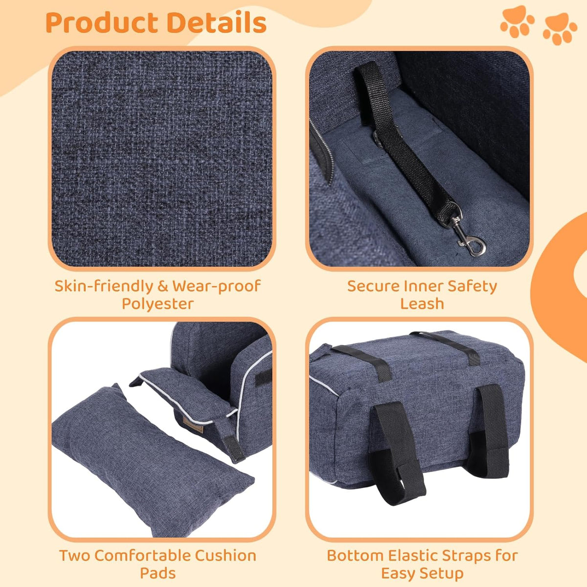Puppy Cat Booster Seat, Center Console Dog Car Seat