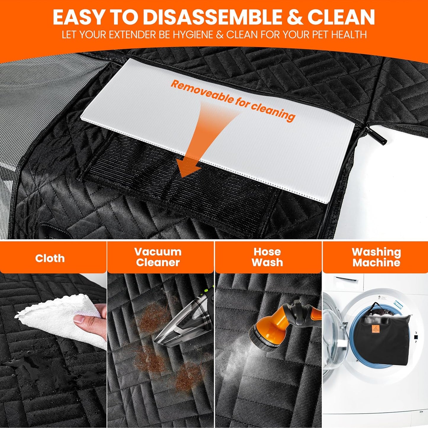 Dog Back Seat Cover Hard Bottom - 2025 Upgraded Materials