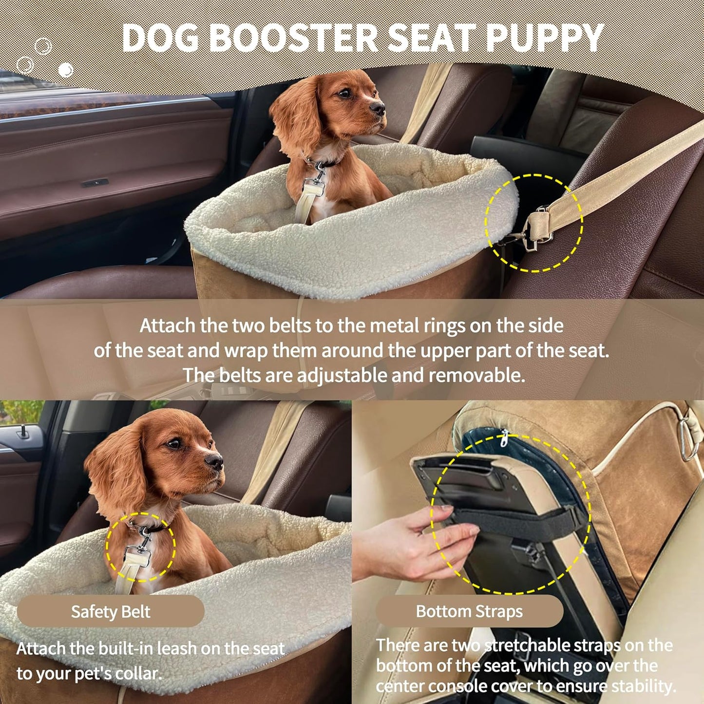 Puppy Dog Booster Seat for Small Dog up to 28 lbs Outing