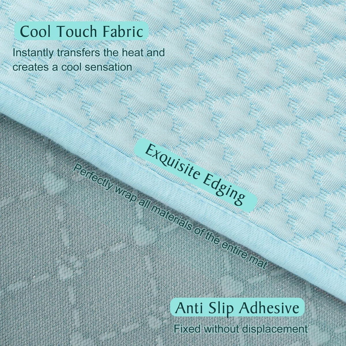 Upgraded Self-Cooling Dog Mat - Breathable Pet Cooling Pad