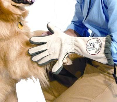 Pet Grooming Gloves with Loop - Made of Microfiber Fabric