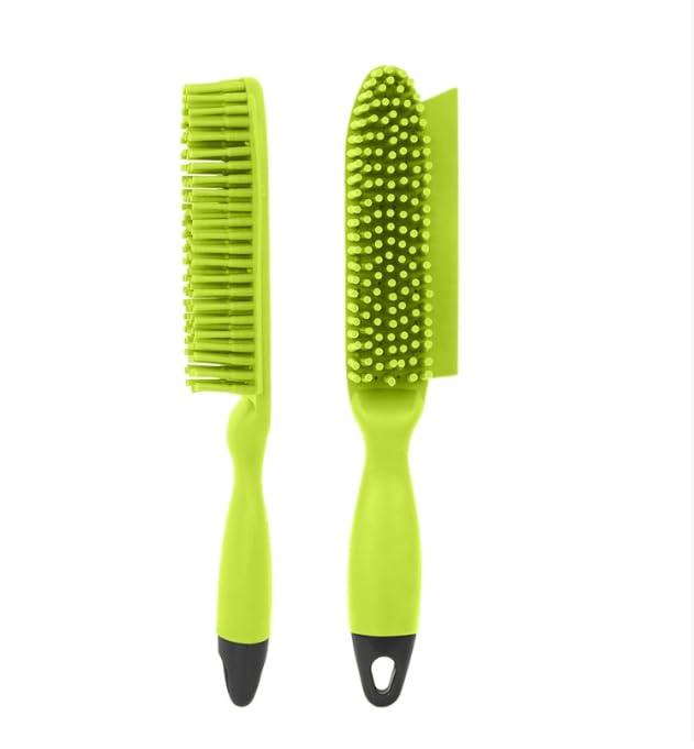 Rubber Pet Hair Removal Brush with Squeegee, Wet & Dry Bath