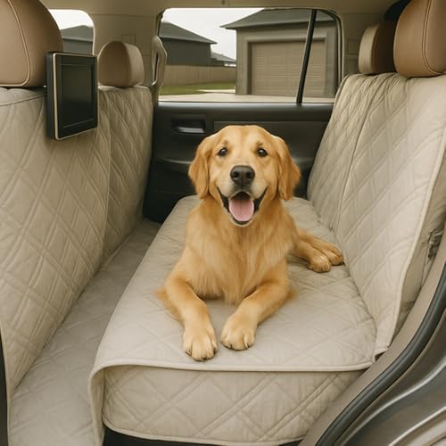 Quilted and Padded Dog Pet Car Seat Cover with Comforting